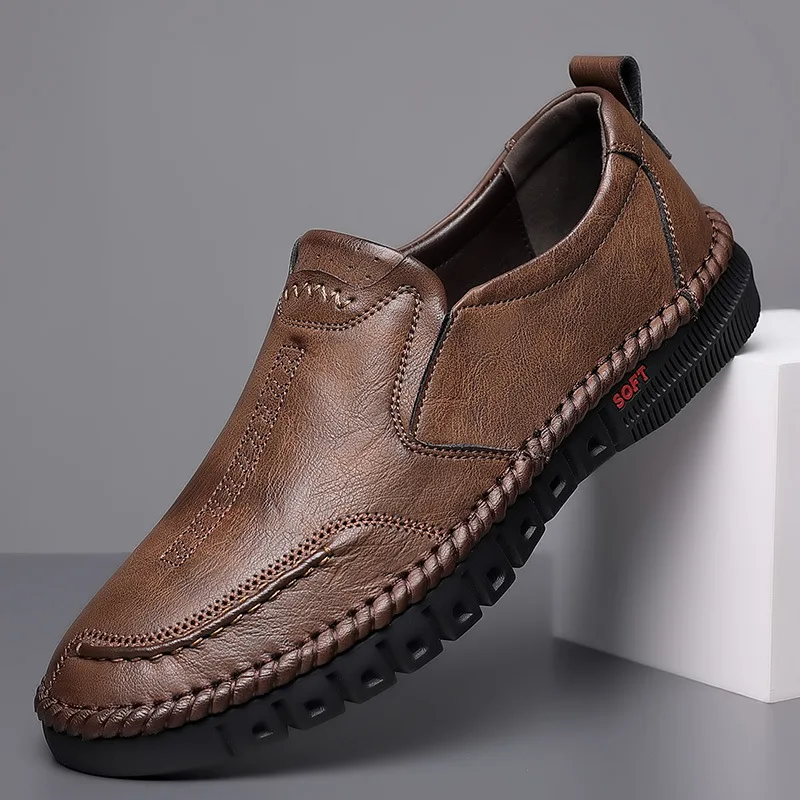 Men's Business Leather Shoes Man Loafers Comfortable 2023 Summer Sneakers  Breathable Casual Shoe Formal Shoes Zapatos Hombre