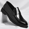 Men's Formal Leather Loafers Italian Style Slip-on Stylish Elegant Business Shoes Comfortable Lightweight Office Dress Shoes