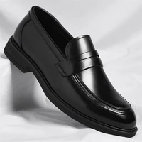 Men's Formal Leather Loafers Italian Style Slip-on  Stylish Elegant Business Shoes Comfortable Lightweight Office Dress Shoes