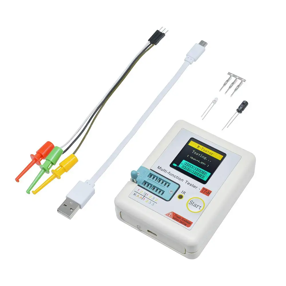 LCR-TC1 TC-T7-H LCR-TC2 TCR-T7 Transistor Tester Multimeter For Diode Triode MOS/PNP/NPN Capacitor Resistor Transistor Replace digital multimeter transistor tester