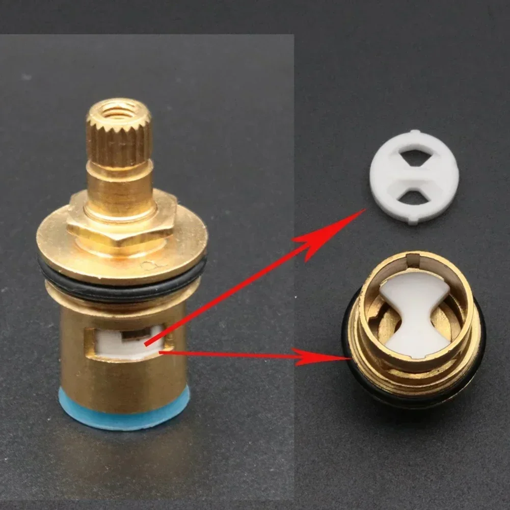 Bathroom Faucet 10X Brass Earthenware Valve Core Faucet Accessories Ceramic Threaded Pieces Home Improvement
