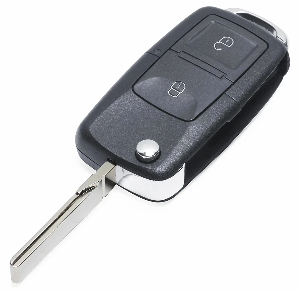 KEYECU VW Sharan Model 2004-2008 7M3 959 753 433MHz 2 Button Folding Flip Remote Key 7M3959753 ID48 Chip HU66 Blade car remote key car key