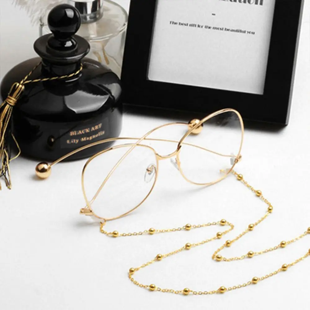 

Fashion Reading Glasses Chain for Women Metal Sunglasses Cords Beaded Eyeglass Lanyard Hold Straps Gold silver Eyewear Retainer