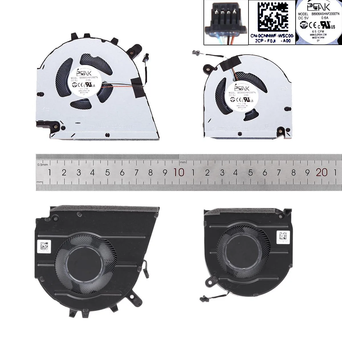 

Новый охлаждающий вентилятор для ноутбука DELL Inspiron 15 7510 L + R ORG 0GJN2R 0CNNWF