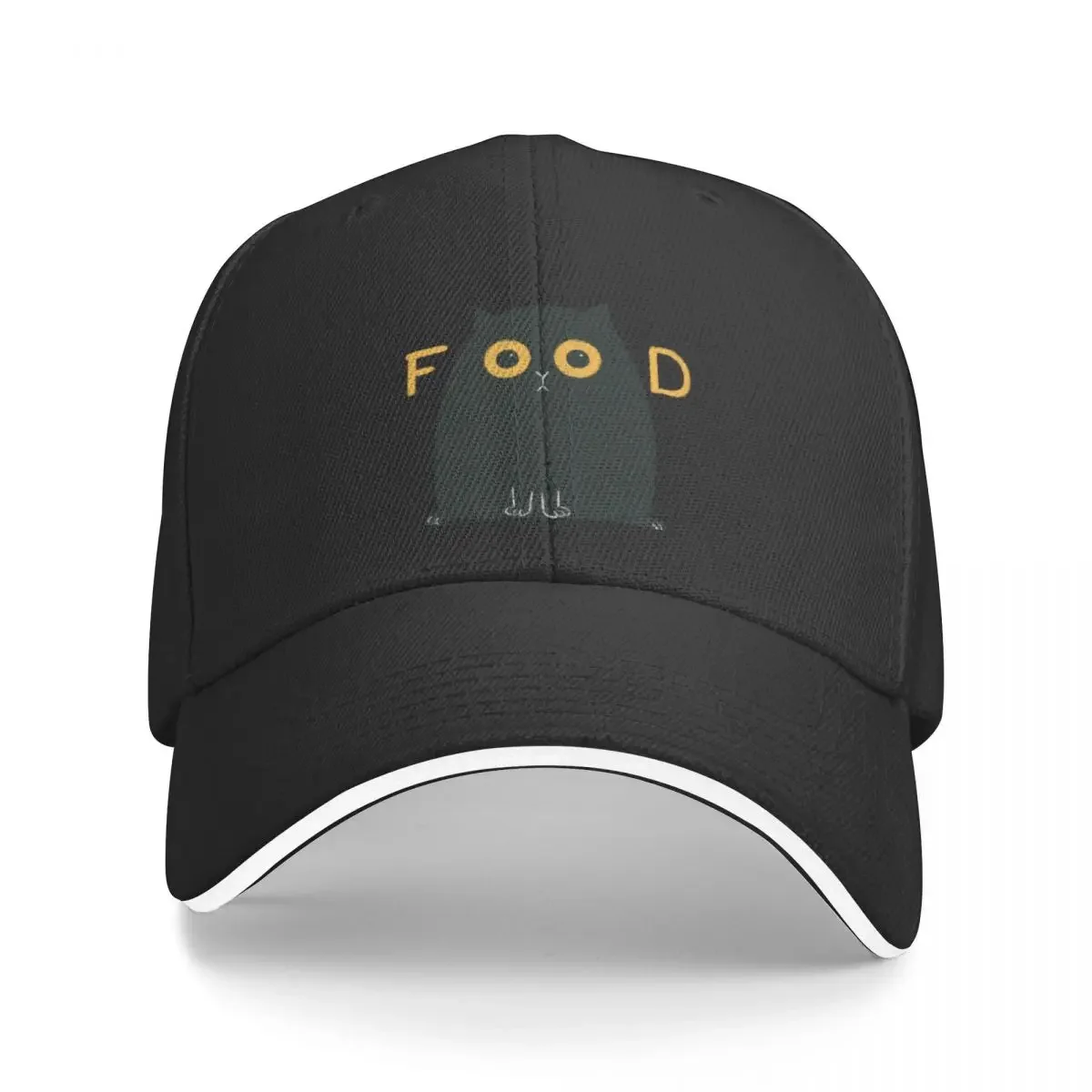 

Hungry black cat Baseball Cap Hip Hop Hat Beach Uv Protection Solar Hat Caps For Women Men's