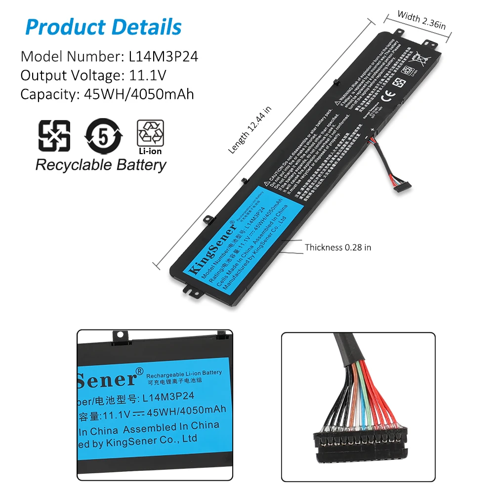 Kingsener-bateria de Laptop Embutida para Lenovo Ideapad Xiaoxin 700 R720 de Alta Qualidade - Imagem 2
