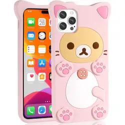 Silicone Rilakkuma Cat Bear Soft Cover Phone Case - 6Plus or 6sPlus