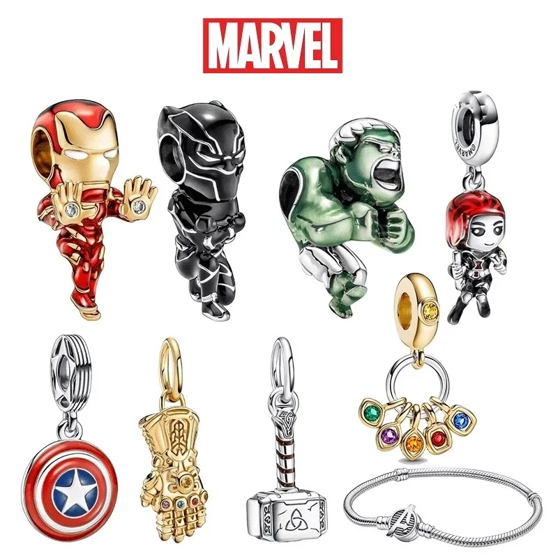 Disney-charms de plata de ley 925 de Marvel, Charms de mariposas de colores para pulsera Original, regalo - AliExpress