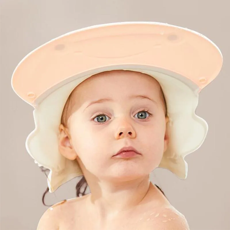 Safe Shampoo Shower Bathing Bath Protect Soft Cap Hat For Baby Wash Hair Shield Baby Children Bathing Shower Cap Hat Kids
