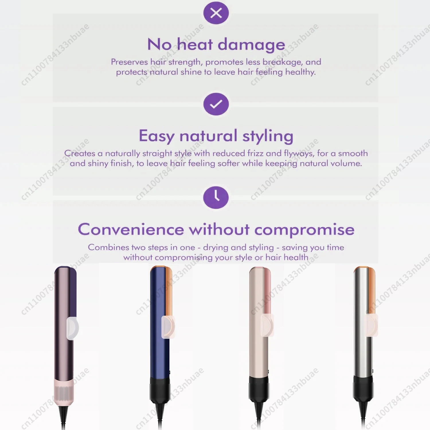 2 IN 1 Professional Hair Straightener & Hair Dryer Heat-Up Hair Flat Iron Negative Ion Iron Long-Lasting Styling Tool - Image 2