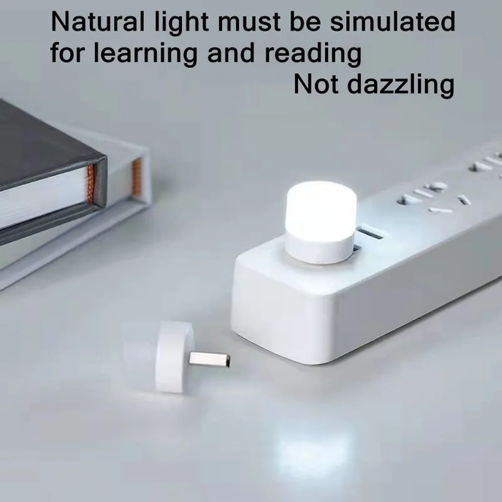 5V USB Plug Lamp LED Eye Protection Reading Light 3/2/1PCS