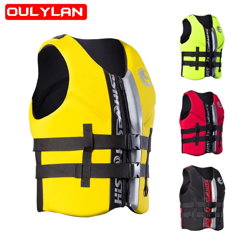

Oulylan Life Vest Adults Surf Life Jacket Jet Ski MotorBoats Wakeboard Raft For Boats Fishing Vest Swimming Drifting Vest