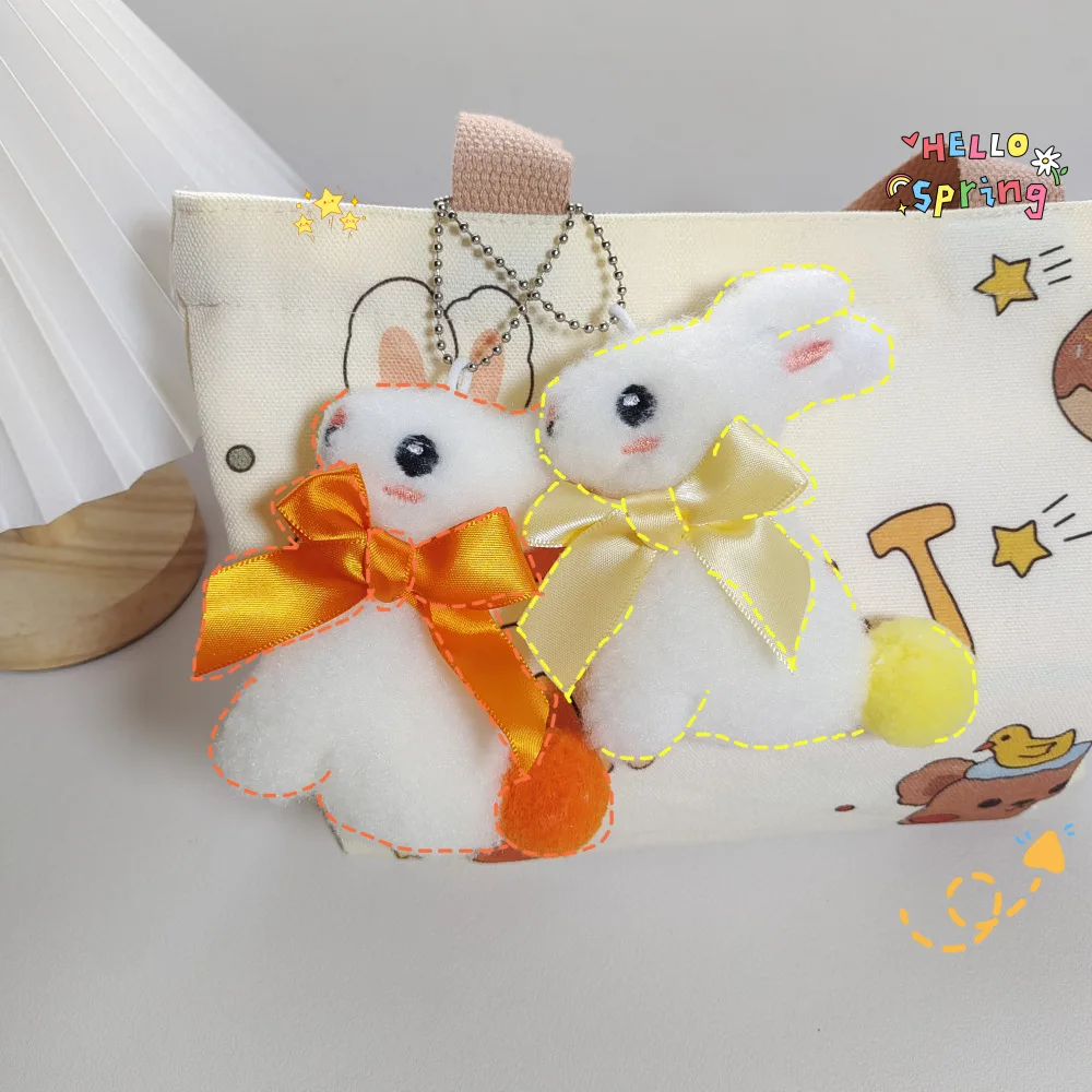 

Super Cute Bow Rabbit Plush Doll Key Chain Pendant Creative Ins Cartoon Kawaii Rabbit Plush Backpack Pendant Birthday Gift