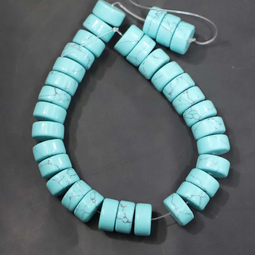 Natural Turquoise Opal Tiger Eye Stones Agates Crystal Loose Beads Cylinder Shape Jewelry Making DIY Charms Bracelet Accessories