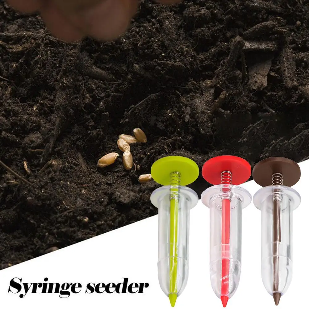 Mini-Sämaschine Handgehaltenes Garten-Sägerät Frühlingsblumen-Gartenarbeit Gemüse-Saatgutspender Spritzen-Sämaschine Leicht und Kompakt – Detail 11