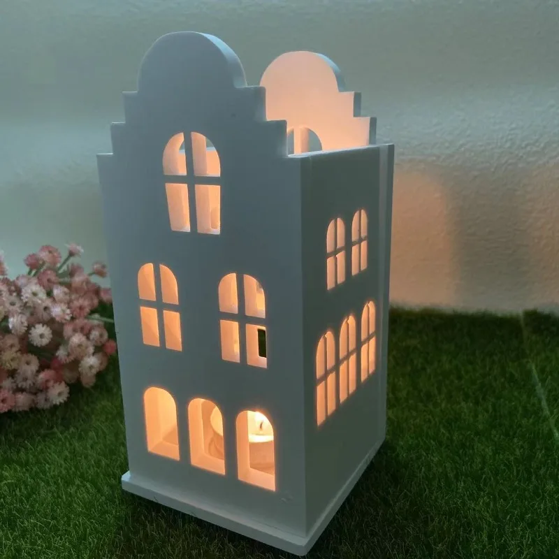 Description Picture 2 of itemEuropean House Silicone Mold Buildable Building Light House Mould DIY Cement Gypsum Clay Casting Epoxy Resin Mold Home Decor