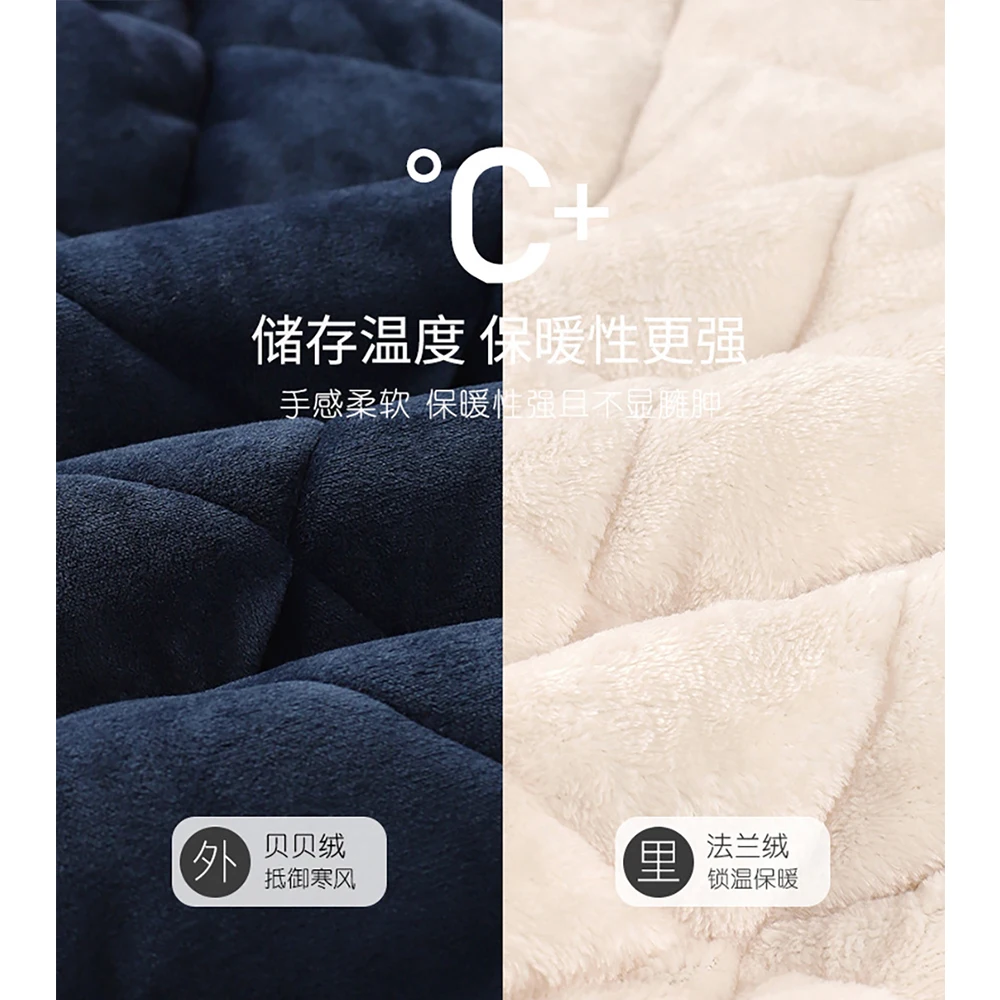 4XL Big Size Sleepwear for Sleeping 3-Layer Super Thicken Warm Flannel Senior Men's Winter Soft Pajamas Set Casual Plaid pijama