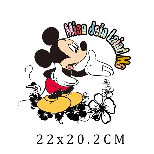 Minnie Mickey Mouse Patches For Clothes T-Shirt Cute Pluto Disney