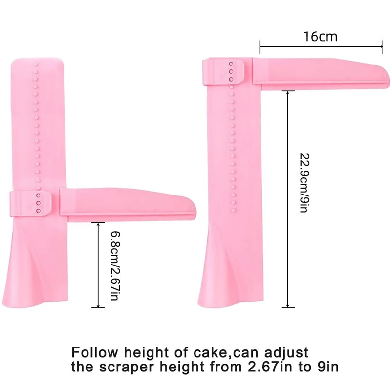 Baking Supplies Cake Tools Cake Decorating Kit DIY Adjustable Screed Cake Scraper Fondant Spatulas Cream Edge Smoother Decorating Tools Bakeware Kitchen Baking Accessories
