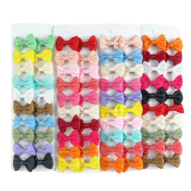 100PCS Colorful Dog Bow Hairpin Fashion Pure Bow Hair Clips for Small Dogs Cute Puppy Cat Headwear Dog Grooming Hair Accessories 4