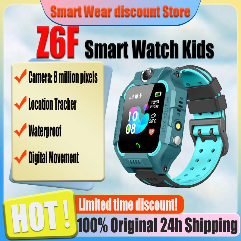 스마트 워치 Z6f 어린이 Sos 스마트 워치, IOS, 안드로이드 호환 가능, 원격 사진 음성 채팅, Ip67 방수, 어린이 선물 Best5 스마트 워치 Z6f 어린이 Sos 스마트 워치, IOS, 안드로이드 호환 가능, 원격 사진 음성 채팅, Ip67 방수, 어린이 선물 Best5