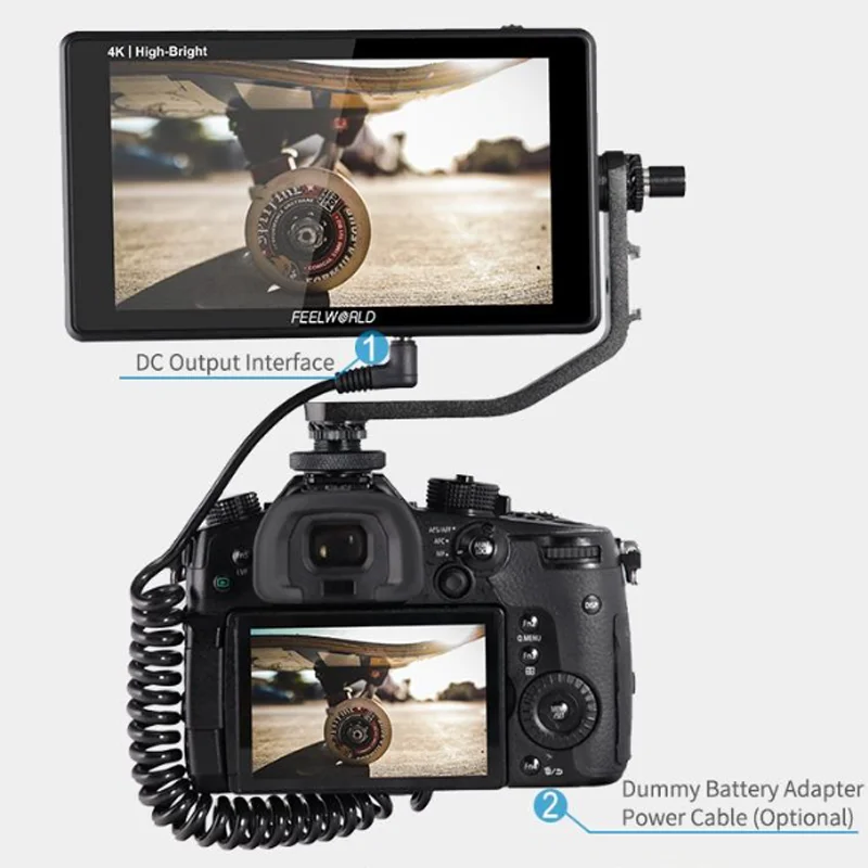 FEELWORLD LUT6 LUT6E LUT6S 6 Inch 2600nits 3D LUT Touch Screen on Camera Field DSLR Monitor with HDR Waveform for Stabilizer