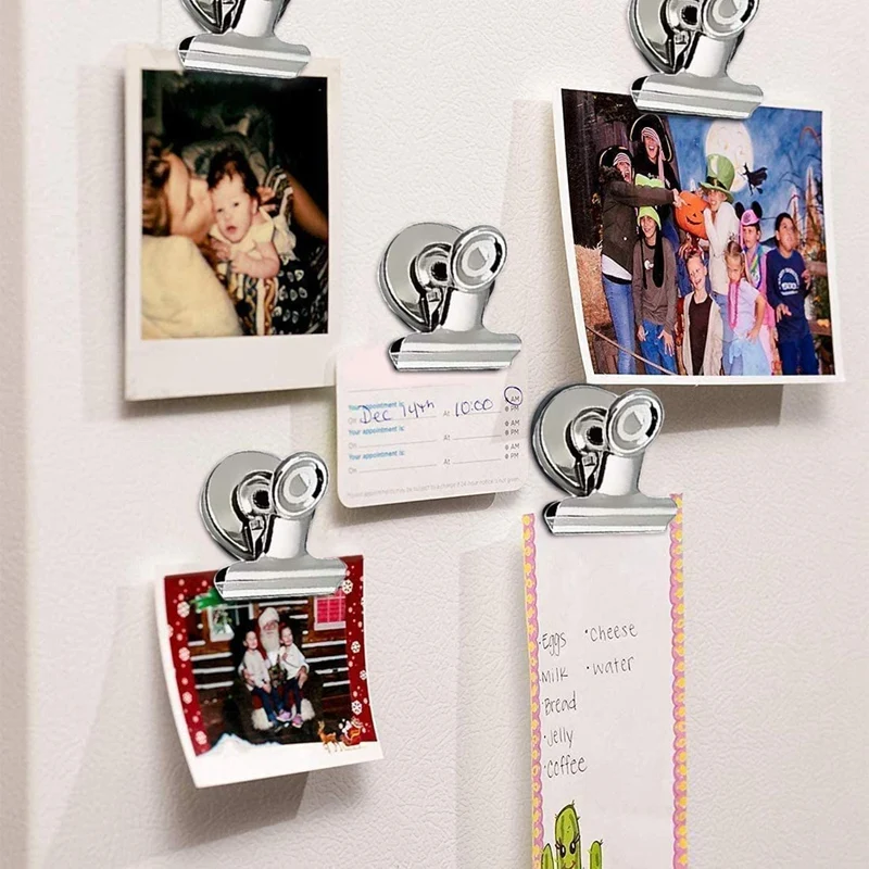 20 Pack Magnetic Clips,Scratch-Free Refrigerator Strong Magnet Clips,Binder Clips Paper Clamps,Whiteboard Magnets Clips