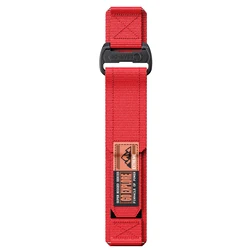 Universal Easy Fit Nylon Strap - Versatile 20 - 22mm Wristband Bracelet - 22mm (Red)