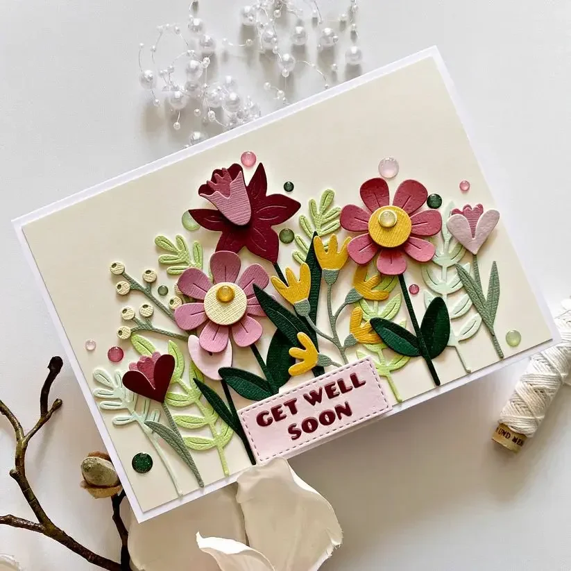 Mmao Craft Metall-Stanzformen, Schneidformen, Buchstabenrahmen-Serie, Scrapbook-Papier-Bastelmesser, Schablonen, Stanzschablonen