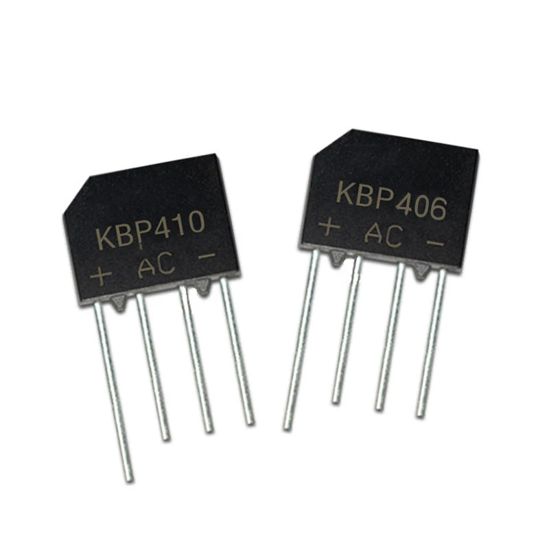 

20~2000Pcs KBP410 KBP406 Bridge Rectifier 4A 1000V/600V KBP410G KBP406G Bridge Stack DIP-4 Flat Bridge