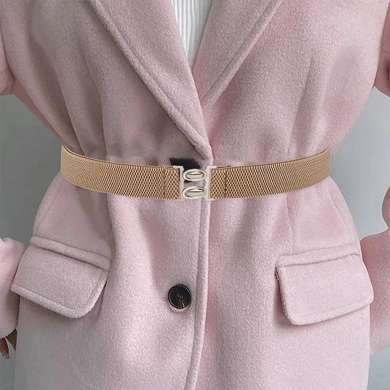 Women Elastic Waist Belt Dress Belt Elegant Versatile Portable Female Waistband Lady Cinch for Dating Street Shopping