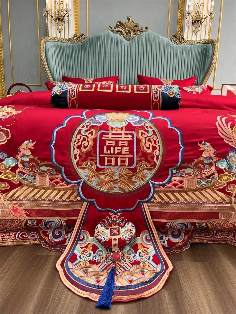 婚礼掛け布団　刺繍　レトロ 婚礼掛け布団刺繍レトロ