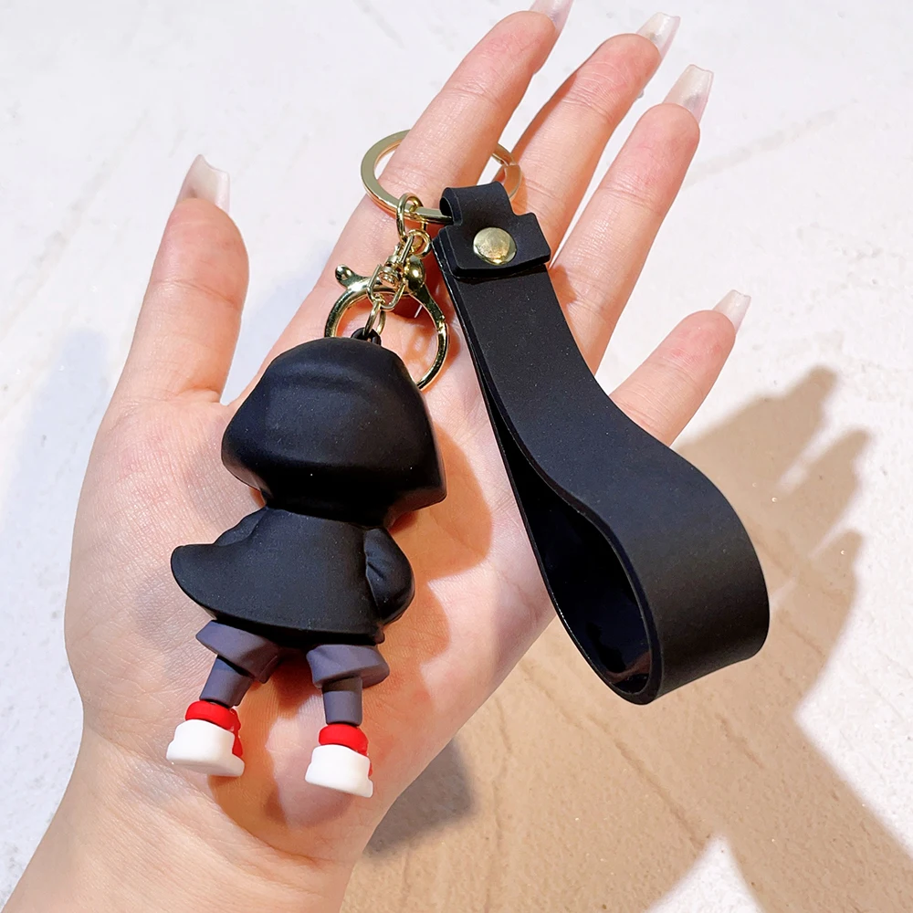 Key chains key rings anime keychain mario keychain game keychain Cute Cartoon Spiderman Silicone Keychains Marvel Superhero Pendant Keyrings Jewelry Disney Keyholder for Bag Accessories