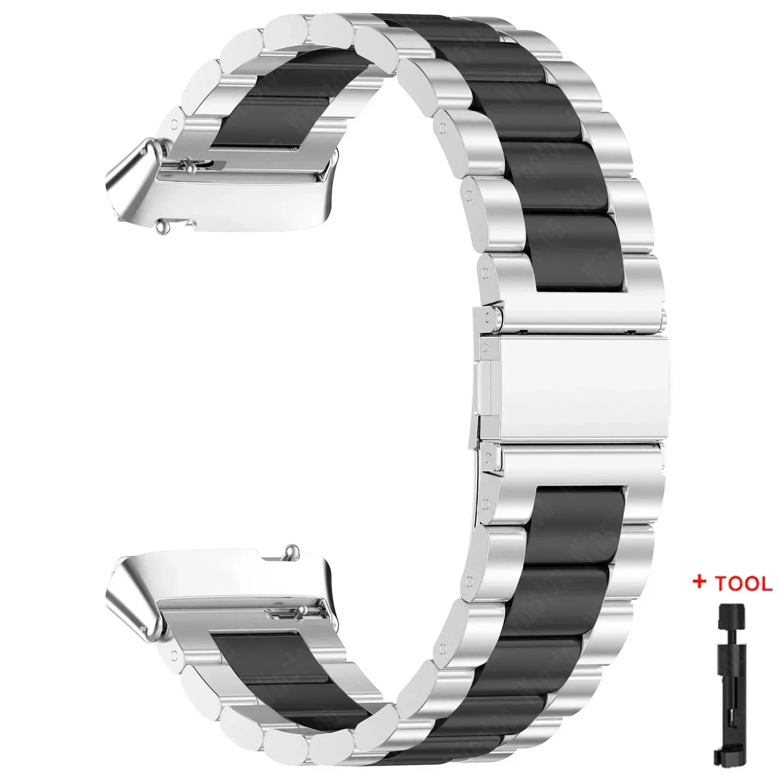 Stainless Steel No-Gap Metal Strap Wristband Bracelet