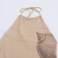 2024 Autumn New Temperament Women's European and American Style Fashion Slim Shell Print Silk Mesh Dress Street Style Slim Skirt - Image 3