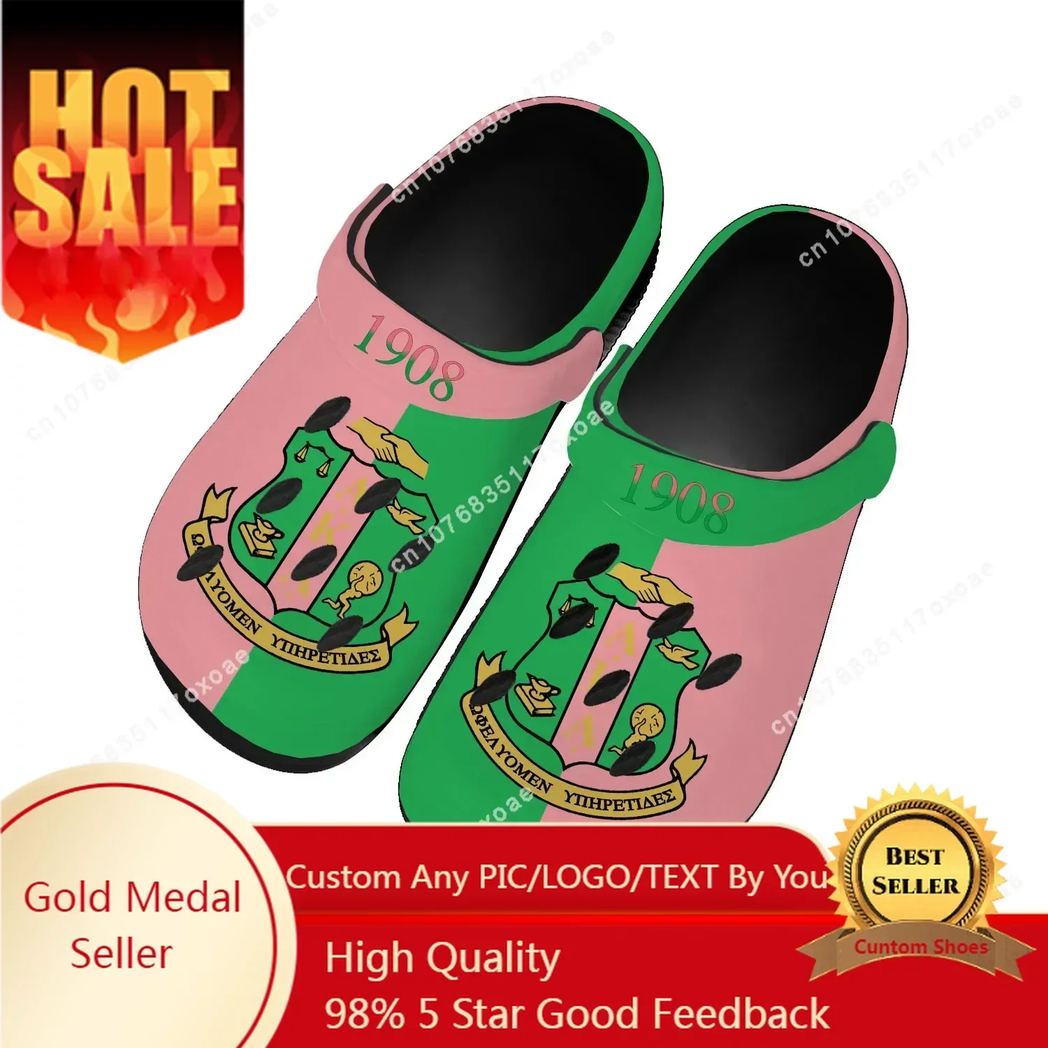 

Alpha Sorority AKA 1908 Home Clog Mens Women Youth Boy Girl Sandals Kappa Alpha Shoes Garden Custom Shoe Beach Hole Slippers