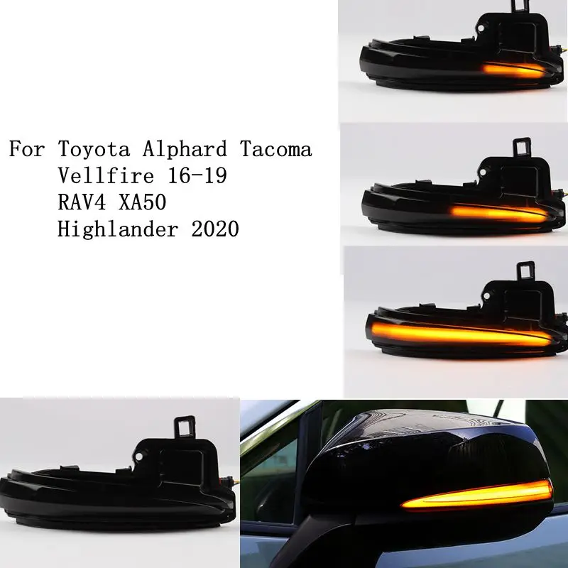 

Side Mirror LED Dynamic Turn Signal Light Sequential For Toyota Alphard Vellfire Tacoma N300 RAV4 XA50 Highlander XU70 2020