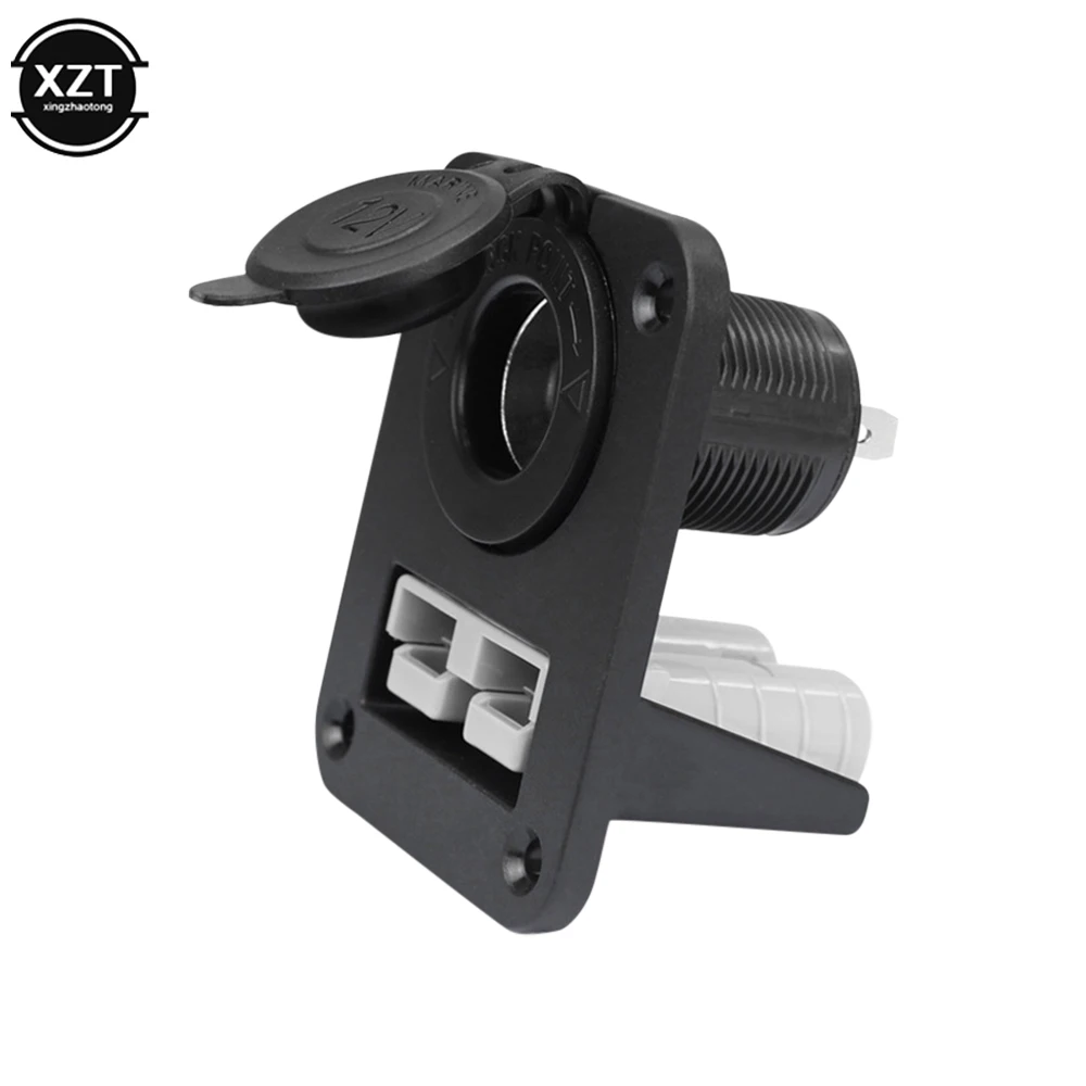 Charging Battery Connector Kit 12V 50A Car Anderson Plug Cigarette Lighter Socket Charger Flush Mount Recessed Plate for Caravan Camper Boat Truck