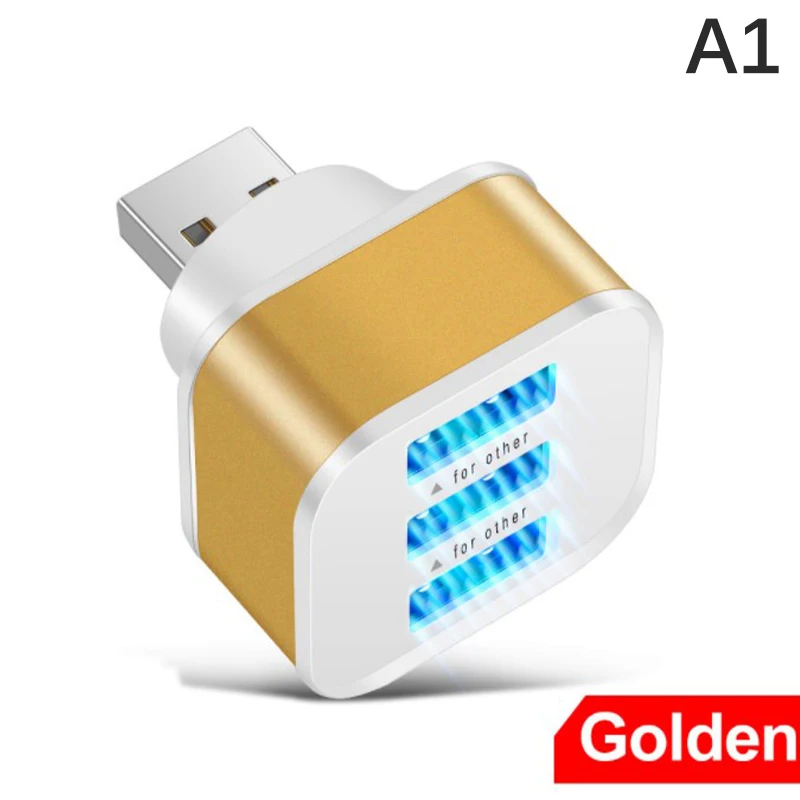 3 Ports USB Hub Portable Fast Data Transfer USB Splitter with LED Indicator for Computer Laptop Docking Station PC Accessories