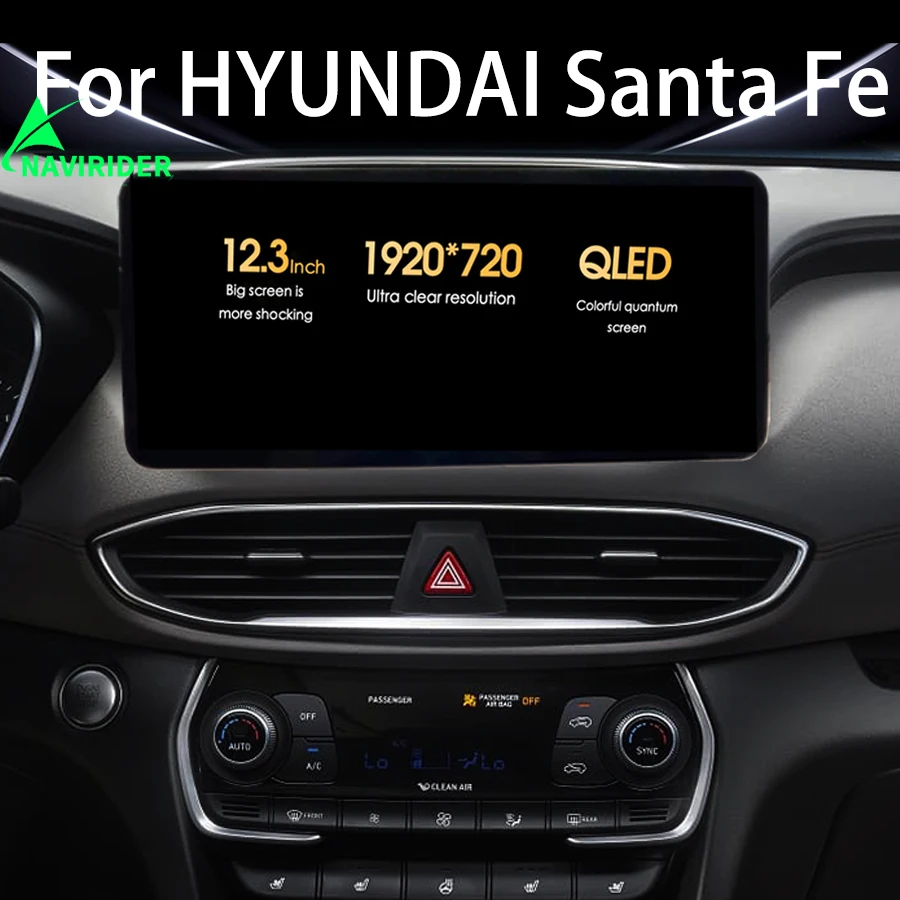 

1920*720 QLED Android 13 Screen Multimedia Video Player For Hyundai Santa fe 2019 2020 2021 CarPlay Car Radio Autoradio 128GB