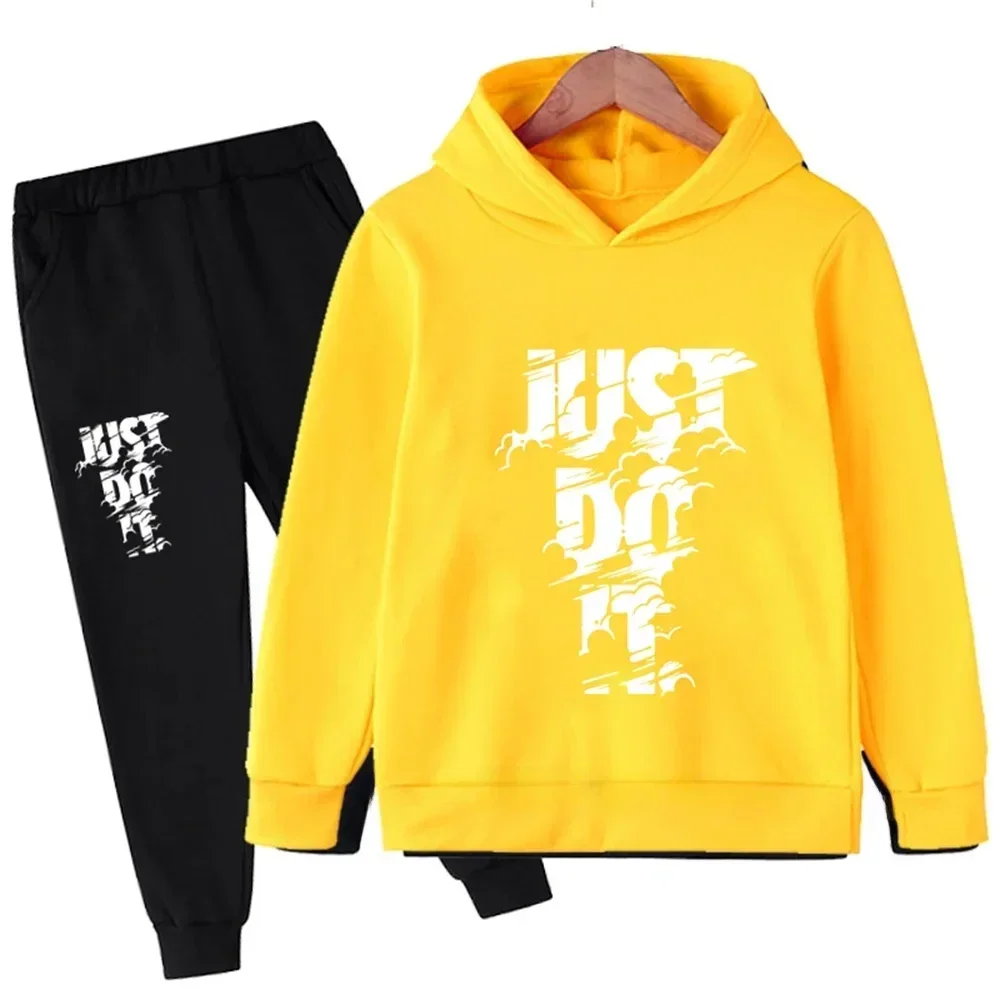 thumbnail image 1 of Conjunto de 2 piezas de sudadera y pantalón informal para niños y niñas de primavera y otoño, ropa deportiva diaria para niños de 2 a 14 años, 1 of 5