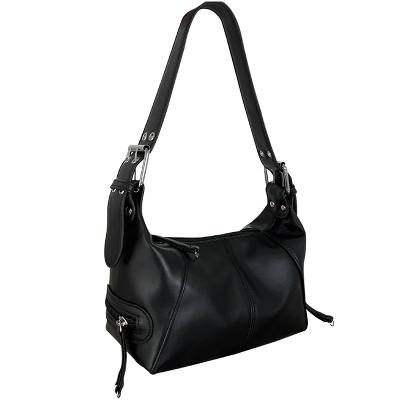 

high quality Women bag Underarm Bags 2024 New Genuine Leather One Shoulder Motorcycle Small Bag designer bags luxury Handbags