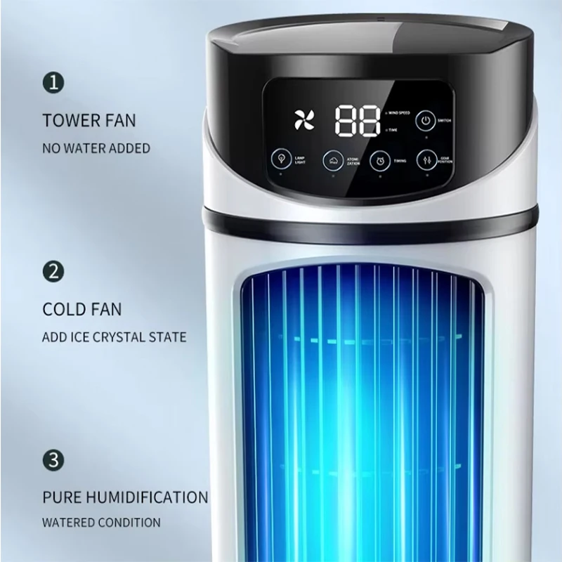 Description Picture 6 of itemPortable Cold Air Conditioner Fan 6-Speed Use Air Cooled with Humidifier Desktop Cooling Fan for Home Office Bedroom