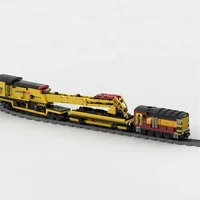 City Railway Trains Rail Crane Technical Engineering Vehicle MOC Building Blocks Assembly Model Kid's Bricks Toys Xmas Gifts 4