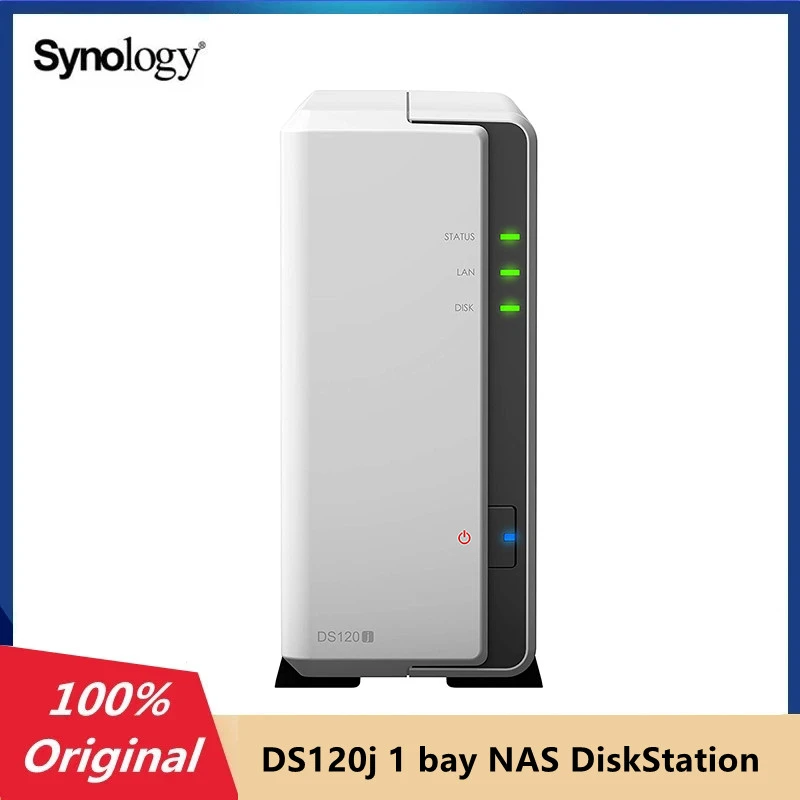 Original Synology DS120j 1 bay NAS DiskStation 512MB DDR3L Storage