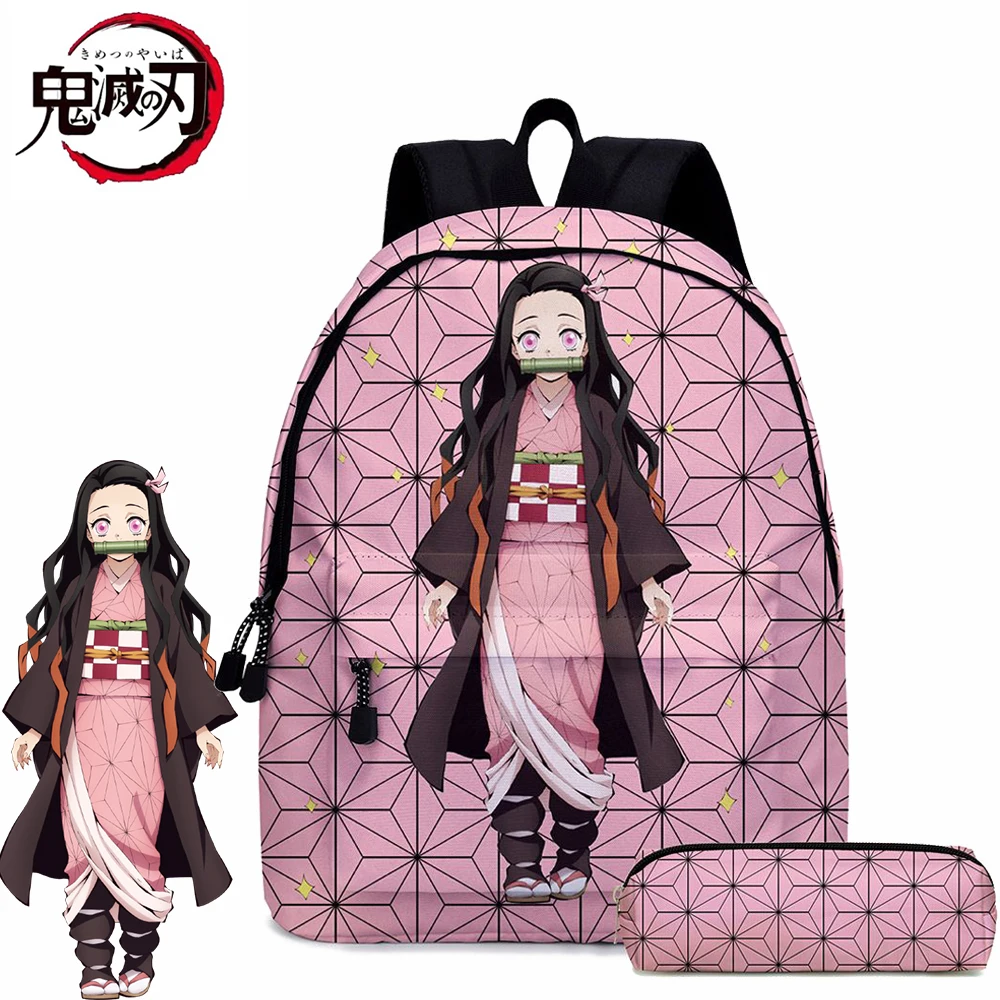 Demon Slayer: Kimetsu No Yaiba Backpack Canvas Bag Kochou Shinobu School Bags Girls Travel Bag Cosplay Students Notebook Bags sexy police woman costume