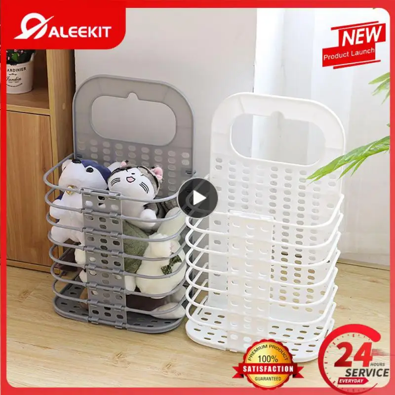 

Большая складная корзина для грязной одежды, пластиковая настенная корзина для грязной одежды, хранение одежды в ванной комнате