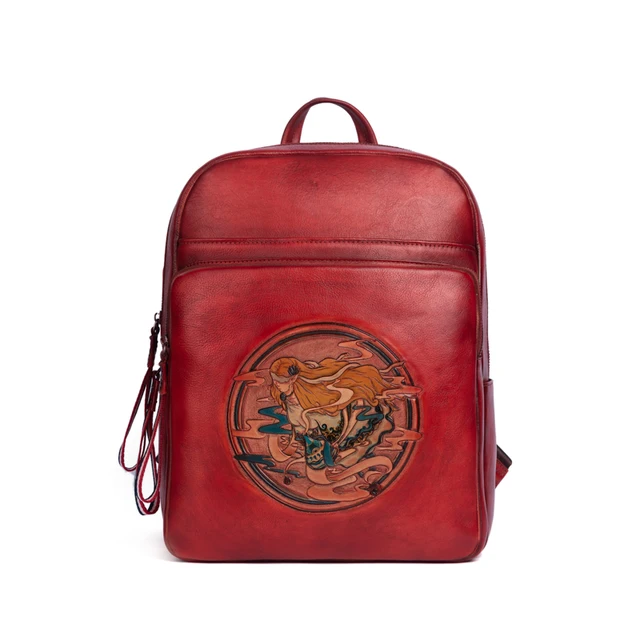 Nesitu Highend Large Capacity A4 Vintage Black Red Brown ...