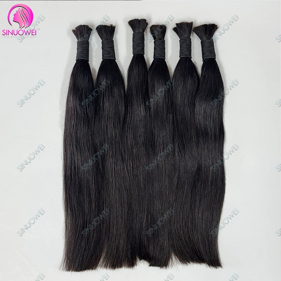 Bone Straight Human Hair Bulk For Braiding Extensiones 10-30Inch No Weft Brazilian Hair Weaving Unprocessed Human Hair 6