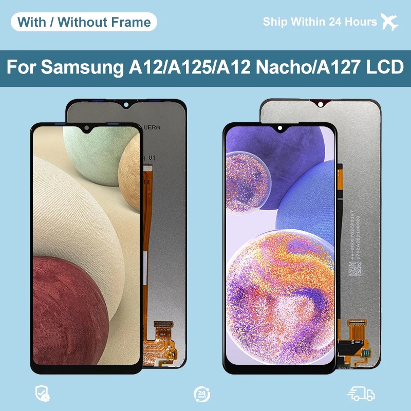 Для Samsung Galaxy A12 Nacho LCD SM-A127F/DSN дисплей сенсорный экран дигитайзер для Samsung A12 LCD SM-A125F/DS запасные части